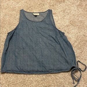 Casual Blue Sleeveless Top